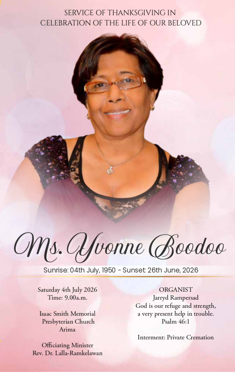 Vic Boodoo Obituaries – Belgroves Funeral Home