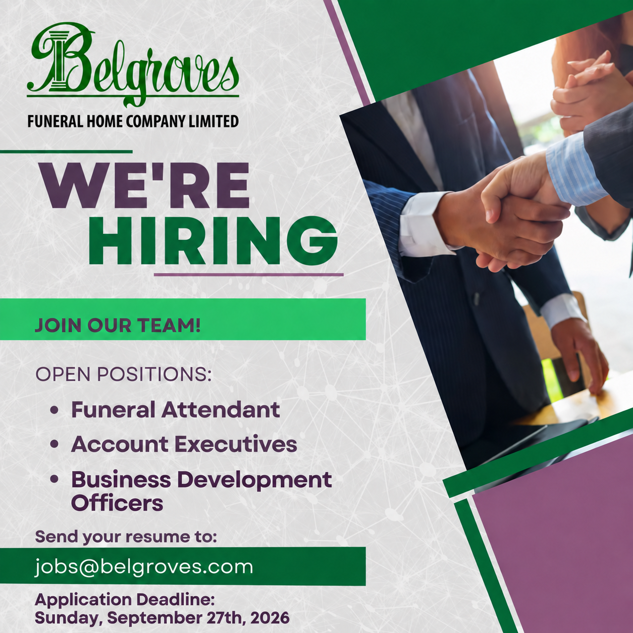 Belgroves Vacancies